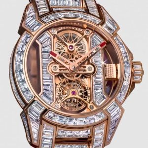Jacob & Co. EPIC X TOURBILLION SKELETON BAGUETTE ROSE GOLD DIAMOND BRACELET Watch Replica EX510.40.BD.BD.A40BD Jacob and Co Watch Price