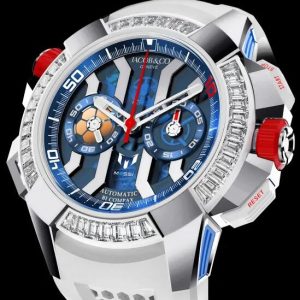 Jacob & Co. EPIC X CHRONO MESSI WHITE GOLD, TITANIUM AND BAGUETTE Watch Replica EC423.32.AB.AA.ABRUA Jacob and Co Watch Price