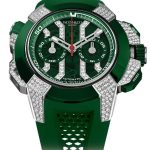 Jacob & Co. Epic X Chrono Titanium Ceramic Pave Diamonds Green Watch Replica EC412.20.AA.UB.ABRUA Jacob and Co Watch Price