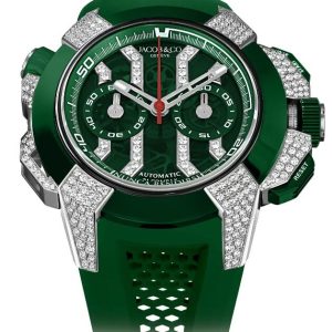 Jacob & Co. Epic X Chrono Titanium Ceramic Pave Diamonds Green Watch Replica EC412.20.AA.UB.ABRUA Jacob and Co Watch Price