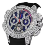 Jacob & Co. EPIC X CHRONO TOURBILLON BAGUETTE BLUE CRYSTAL Watch Replica EC380.30.BD.AA.A Jacob and Co Watch Price
