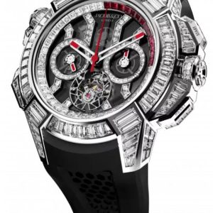 Jacob & Co. EPIC X CHRONO BAGUETTE WHITE GOLD BLACK CRYSTAL Watch Replica EC380.30.BD.BD.ABRUA Jacob and Co Watch Price
