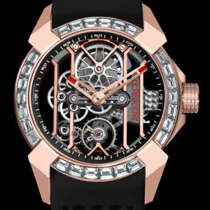 Jacob & Co. EPIC X ROSE GOLD BAGUETTE (BLACK NEORALITHE INNER RING) Watch Replica EX100.43.LD.AA.A Jacob and Co Watch Price