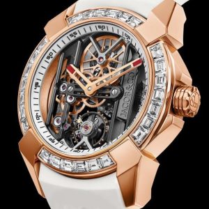 Jacob & Co. EPIC X ROSE GOLD BAGUETTE (WHITE NEORALITHE INNER RING) Watch Replica EX100.43.LD.OW.A Jacob and Co Watch Price