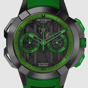 Jacob & Co. EPIC X CHRONO 44MM - BLACK TITANIUM - GREEN INNER RING Watch Replica EC430.21.AA.AA.ABRUA Jacob and Co Watch Price