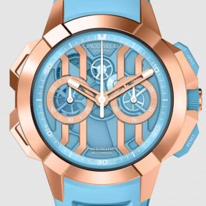 Jacob & Co. EPIC X CHRONO 44MM ROSE GOLD (LIGHT BLUE) Watch Replica EC430.43.AE.AA.ABRUA Jacob and Co Watch Price
