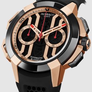 Jacob & Co. EPIC X CHRONO 44MM ROSE GOLD AND BLACK Watch Replica EC430.43.AB.AA.ABRUA Jacob and Co Watch Price