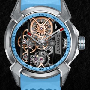 Jacob & Co. EPIC X TITANIUM SKY BLUE INNER RING WITH ROSE GOLD BARREL Watch Replica EX110.20.AC.AJ.ABRUA Jacob and Co Watch Price