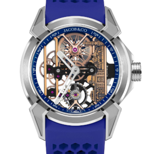 Jacob & Co. Epic X Titanium Navy Blue Neoralithe Inner Ring Watch Replica EX110.20.AQ.AB.ABRUA Jacob and Co Watch Price