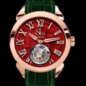 Jacob & Co. PALATIAL FLYING TOURBILLON HOURS & MINUTES ROSE GOLD (RED MINERAL CRYSTAL) Watch Replica PT520.24.NS.QB.A Jacob and Co Watch Price