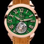 Jacob & Co. PALATIAL FLYING TOURBILLON HOURS & MINUTES ROSE GOLD (GREEN MINERAL CRYSTAL) Watch Replica PT500.40.NS.OG.A Jacob and Co Watch Price