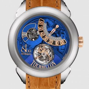 Jacob & Co. PALATIAL FLYING TOURBILLON JUMPING HOURS TITANIUM (BLUE MINERAL CRYSTAL) Watch Replica PT510.24.NS.PB.A Jacob and Co Watch Price
