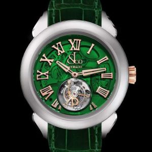 Jacob & Co. PALATIAL FLYING TOURBILLON HOURS & MINUTES TITANIUM (GREEN MINERAL CRYSTAL) Watch Replica PT520.24.NS.QG.A Jacob and Co Watch Price