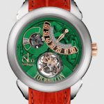 Jacob & Co. PALATIAL FLYING TOURBILLON JUMPING HOURS TITANIUM (GREEN MINERAL CRYSTAL) Watch Replica PT520.24.NS.QG.A Jacob and Co Watch Price