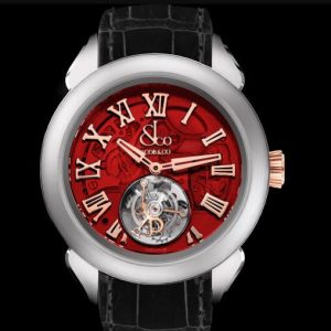 Jacob & Co. PALATIAL FLYING TOURBILLON HOURS & MINUTES TITANIUM (RED MINERAL CRYSTAL) Watch Replica PT520.24.NS.QR.A Jacob and Co Watch Price