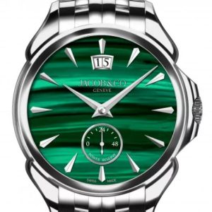 Jacob & Co. PALATIAL CLASSIC MANUAL BIG DATE - STAINLESS STEEL (MALACHITE) BRACELET PC400.10.AA.AC.A10AA Watch Replica Jacob and Co Watch Price