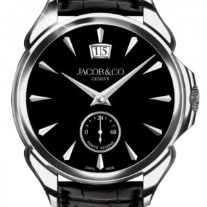 Jacob & Co. PALATIAL CLASSIC MANUAL BIG DATE - STAINLESS STEEL (ONYX BLACK) Watch Replica PC400.10.AA.AE.ABALA Jacob and Co Watch Price
