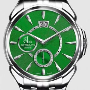 Jacob & Co. PALATIAL CLASSIC MANUAL BIG DATE - STEEL (GREEN GUILLOCHE DIAL) BRACELET Watch Replica PC400.10.NS.AE.A10AA Jacob and Co Watch Price