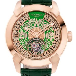 Jacob & Co. Pioneer Aztec Calendar Rose gold Green Dial Watch Replica Jacob and Co Watch Price