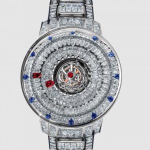Jacob & Co. THE MYSTERY TOURBILLON BLUE SAPPHIRE INDEX WITH DIAMOND BRACELET Watch Replica SN800.30.BD.AA.A30BD Jacob and Co Watch Price