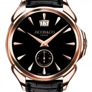 Jacob & Co. PALATIAL CLASSIC MANUAL BIG DATE - ROSE GOLD (ONYX BLACK) Watch Replica Jacob and Co Watch Price