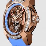 Jacob & Co. EPIC X ROSE GOLD BAGUETTE (SKY BLUE NEORALITHE INNER RING) Watch Replica EX100.43.BD.AB.ABRUA Jacob and Co Watch Price