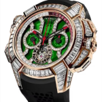 Jacob & Co. epic x chrono tourbillon baguette GREEN CRYSTAL Watch Replica EC380.40.BD.AA.A Jacob and Co Watch Price