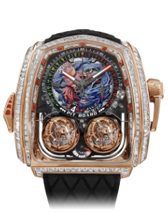 Jacob & Co. Twin Turbo Furious Baguette ROSE GOLD - DRAGON AND PHOENIX Watch Replica TT800.40.BD.UA.A Jacob and Co Watch Price