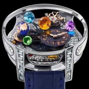Jacob & Co. ASTRONOMIA SOLAR BAGUETTE JEWELERY  PLANETS  ZODIAC- WHITE GOLD Watch Replica AS910.30.BD.BD.A Jacob and Co Watch Price