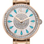 Jacob & Co. BRILLIANT ONE ROW ROSE GOLD COUTURE ICY BLUE SAPPHIRES 38MM Watch Replica BQ020.40.RO.KG.A40RA Jacob and Co Watch Price