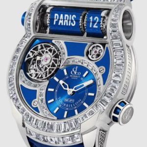 Jacob & Co. epic sf24 tourbillon baguette WHITE GOLD BLUE DIAL Watch Replica ES802.30.BD.AA.A Jacob and Co Watch Price