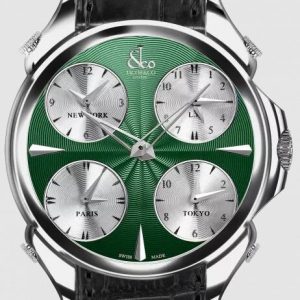 Jacob & Co. PALATIAL FIVE TIME ZONE GREEN NICKEL DIAL Watch Replica PZ500.10.NS.CH.A Jacob and Co Watch Price