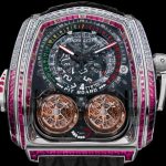 Jacob & Co. TWIN TURBO FURIOUS BAGUETTE WHITE DIAMONDS & RUBIES Watch Replica TT800.30.BR.UA.A Jacob and Co Watch Price