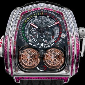 Jacob & Co. TWIN TURBO FURIOUS BAGUETTE WHITE DIAMONDS & RUBIES Watch Replica TT800.30.BR.UA.A Jacob and Co Watch Price