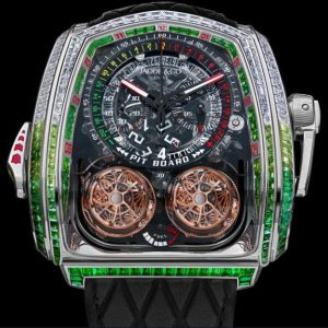 Jacob & Co. TWIN TURBO FURIOUS BAGUETTE WHITE DIAMONDS & TSAVORITES Watch Replica TT800.40.AA.UB.ABVEA Jacob and Co Watch Price