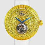 Jacob & Co. brilliant flying tourbillon YELLOW SAPPHIRES (ROSE GOLD) Watch Replica BT546.40.AB.AA.A Jacob and Co Watch Price