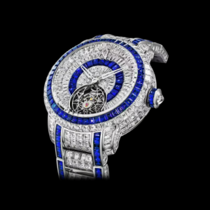 Jacob & Co. caviar tourbillon WHITE DIAMONDS AND BLUE SAPPHIRES Watch Replica CV300.30.BD.UA.A30BA Jacob and Co Watch Price
