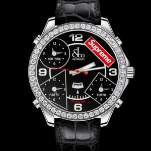 Jacob and Co SUPREME FOUR TIME ZONE BLACK LACQUERED DIAL (47MM) Replica Watch