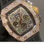Replica Richard Mille RM11-03 diamond rose gold watch