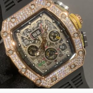 Replica Richard Mille RM11-03 diamond rose gold watch