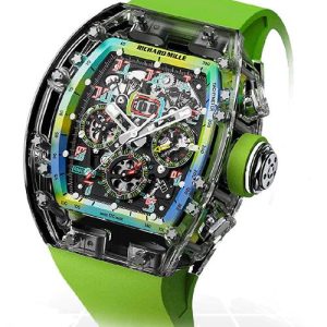 Replica Richard Mille RM011 SAPPHIRE FLYBACK CHRONOGRAPH "A11 TIME MACHINE GREEN" Watch