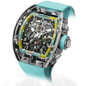 Replica Richard Mille RM011 SAPPHIRE FLYBACK CHRONOGRAPH "A11 TIME MACHINE LIGHT BLUE" Watch
