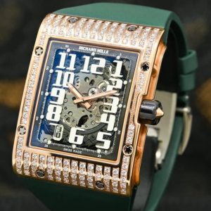 Replica Richard Mille RM 016 Rose Gold factory Diamond Automatic Extra Flat Watch