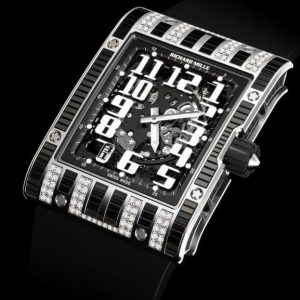 Replica Richard Mille RM 016 WHITE GOLD Black BAGUETTE SAPPHIRE SET Watch