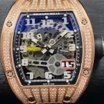 Replica Richard Mille RM 029 Rose Gold Med Set Diamond Watch