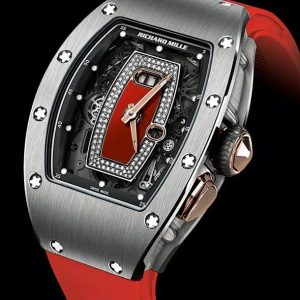 Replica Richard Mille RM 037 White Gold Red Rubber Watch