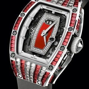 Replica Richard Mille RM 037 White Gold Red Diamond Watch
