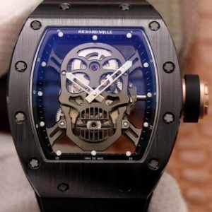 Replica Richard Mille RM 052 Black Ceramic Black skull Watch