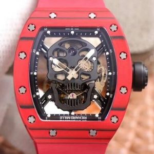 Replica Richard Mille RM 052 Red Ceramic Black skull Watch