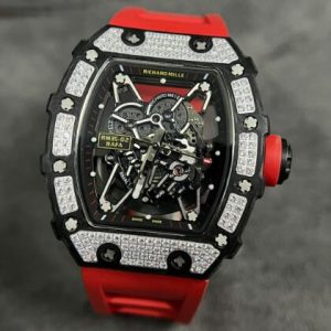 Replica Richard Mille RM 35-02 Black Carbon Diamonds Watch